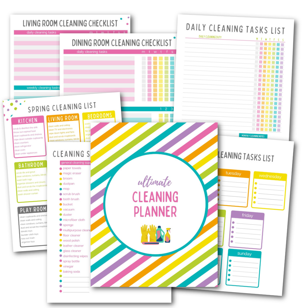 printable cleaning planner